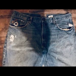 Mens Ariat Loop Lock Heavy Denim Jeans Size 38x34